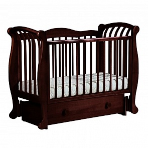 Кровать детская Лель БИ 555.3 Магнолия маятник продольный, махагон (Лель, LIEL-БИ 555.3_махагон)